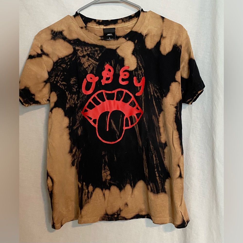 Womens Obey T-shirt Tye Dye Small